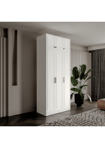Milas 3 Kapaklı Komple Mdf Yüklüklü Gardırop