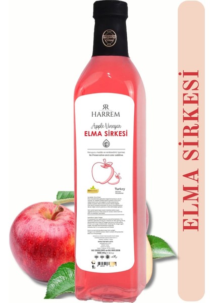 Elma Sirkesi Doğal Fermantasyon 500ml Cam Şişe
