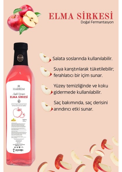 Elma Sirkesi Doğal Fermantasyon 500ml Cam Şişe fiyatları