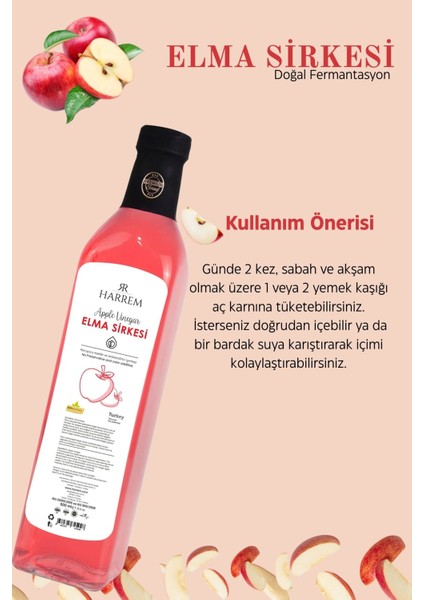 Elma Sirkesi Doğal Fermantasyon 500ml Cam Şişe modelleri