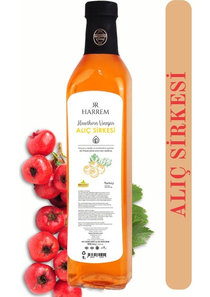 Alıç Sirkesi Doğal Fermantasyon 500ml Cam Şişe