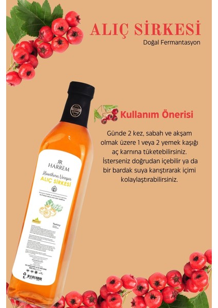 Alıç Sirkesi Doğal Fermantasyon 500ml Cam Şişe modelleri