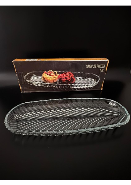 Kayık Tabak Santa Cam Kayık Sunum Tabağı 33CM