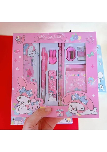 Sanrio Kuromi My Melody Cinnamoroll Kırtasiye Seti 14 Parça Kuromi Kırtasiye Seti