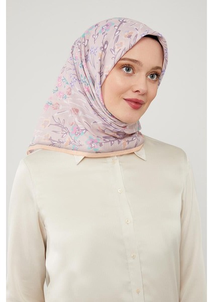 Somon Çiçekli Cotton Eşarp