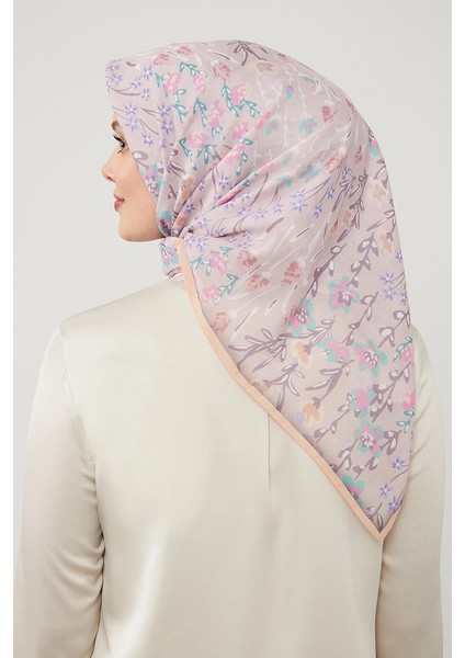Somon Çiçekli Cotton Eşarp