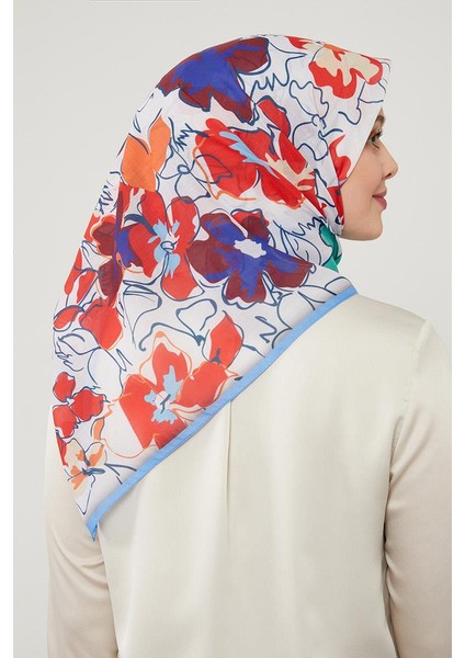 Mavi Yonca Desen Soft Cotton Eşarp fiyatları