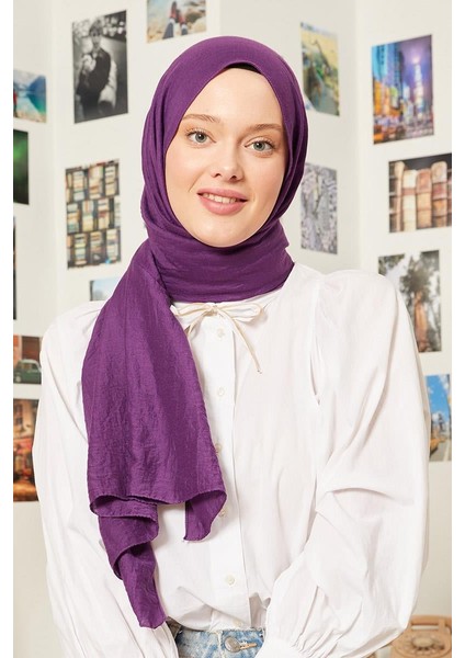 Mor Touch Pamuk Şal