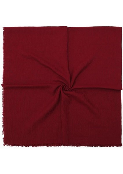 Bordo Maxi Cotton Eşarp