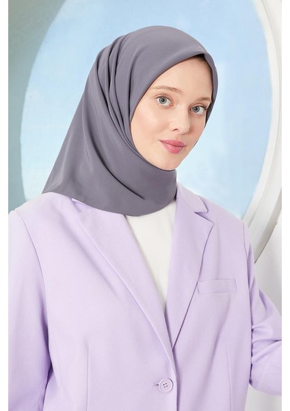 Koyu Gri Medine Ipeği Eşarp