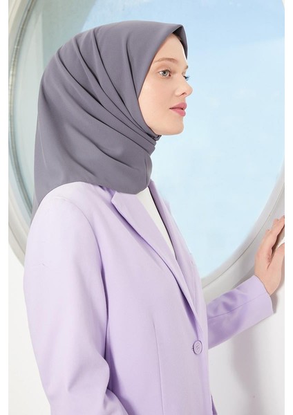 Koyu Gri Medine Ipeği Eşarp