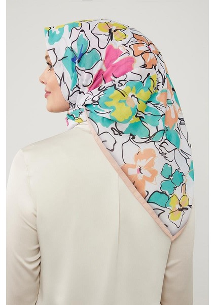 Yeşil Yonca Desen Soft Cotton Eşarp modelleri