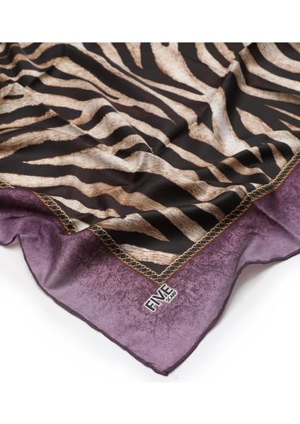 Mor Twill Digital Eşarp