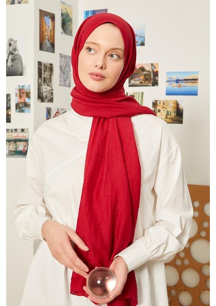 Kızıl Touch Pamuk Şal