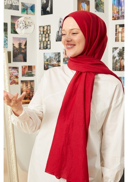 Kızıl Touch Pamuk Şal modelleri