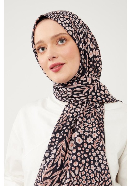 Lacivert Baskılı Desenli Cotton Şal modelleri