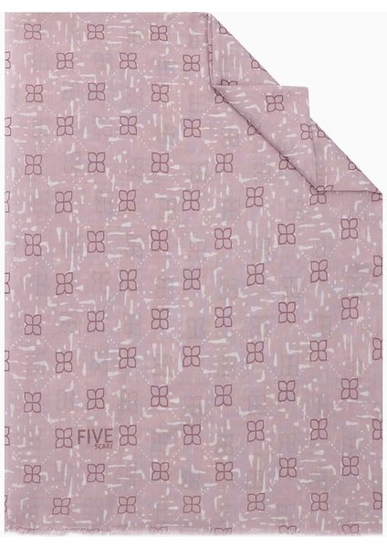 Pembe Relax Yaprak Şal