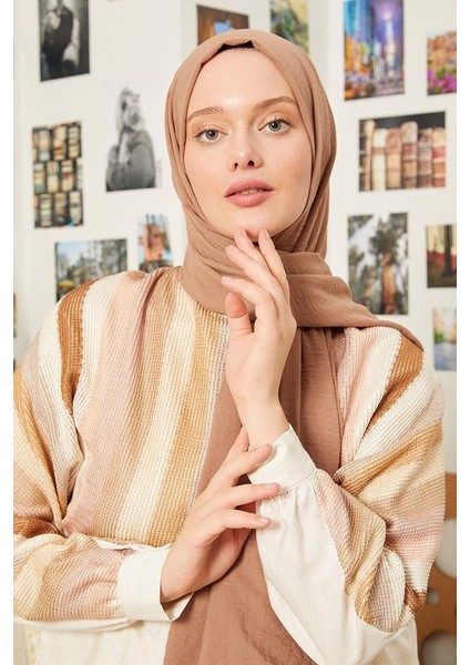 Açık Kahverengi Maxi Cotton Şal fiyatları