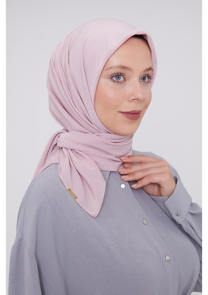 A.Pembe Medine İpeği Eşarp