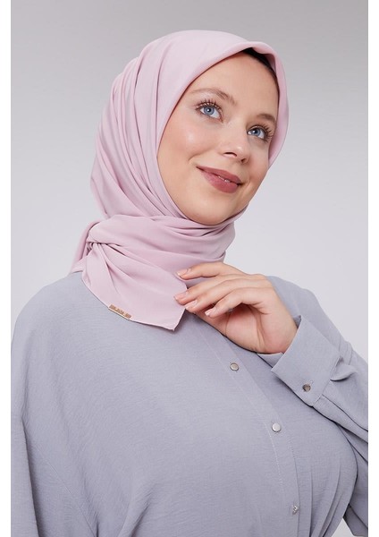 A.Pembe Medine İpeği Eşarp modelleri