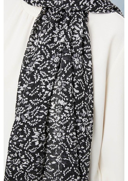 Siyah Tomurcuk Desen Cotton Şal fırsatları