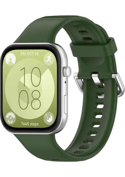 Huawei Watch Fit 4 Pro Kordon, Silicone Sport Band Koyu Yeşil fiyatları