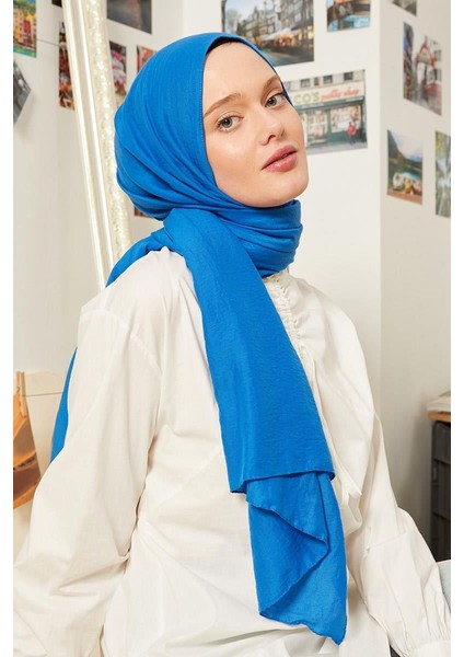 Saks Mavisi Touch Pamuk Şal