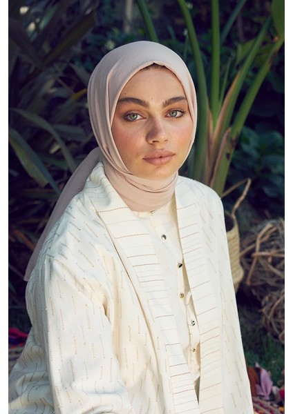 Bej Touch Pamuk Şal