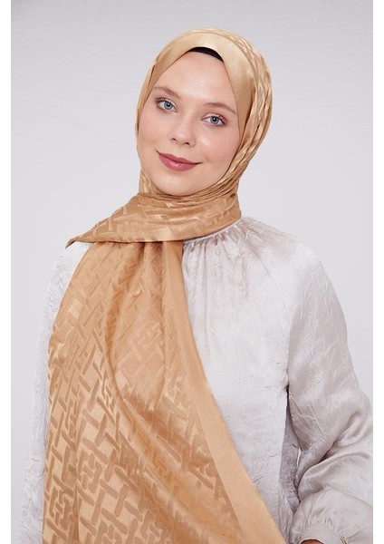 Gold Geometrik Desen Deluxe Devore Şal fiyatları