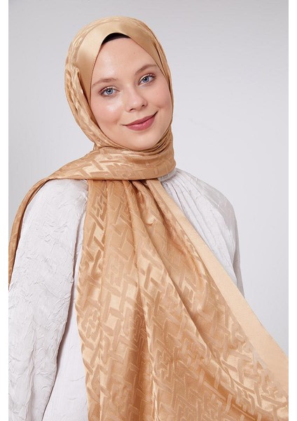 Gold Geometrik Desen Deluxe Devore Şal modelleri