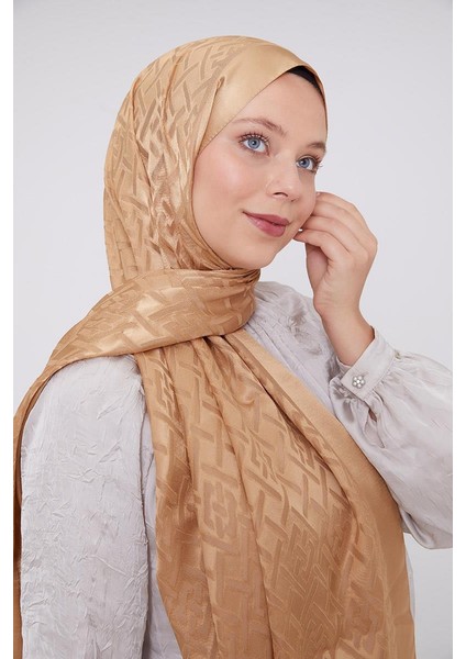 Gold Geometrik Desen Deluxe Devore Şal fırsatları