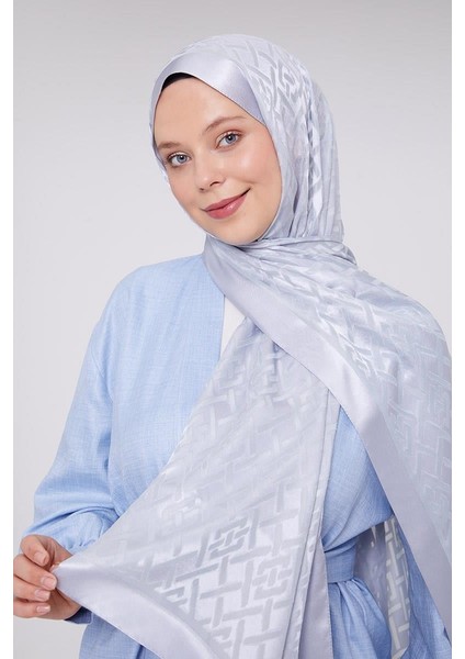 Bebe Mavisi Geometrik Desen Deluxe Devore Şal indirimleri