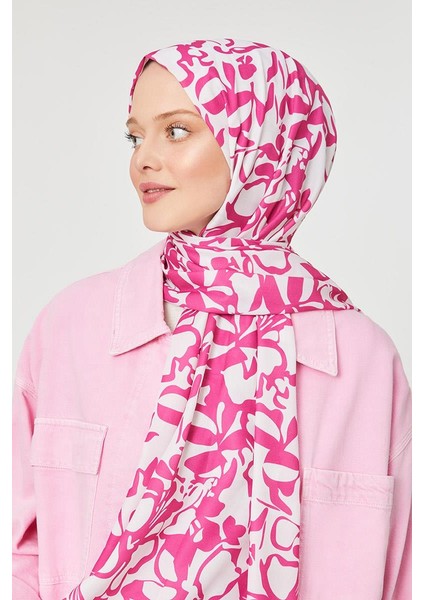 K.Fuşya Yonca Desen Mono Şal fırsatları