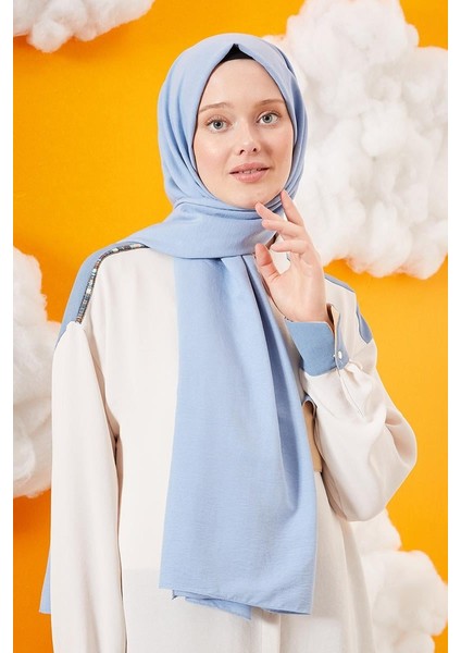 Buz Mavisi Pamuk Cazz Şal