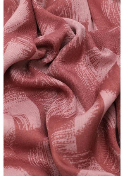 Koyu Pudra Relax Sarmal Batik Şal