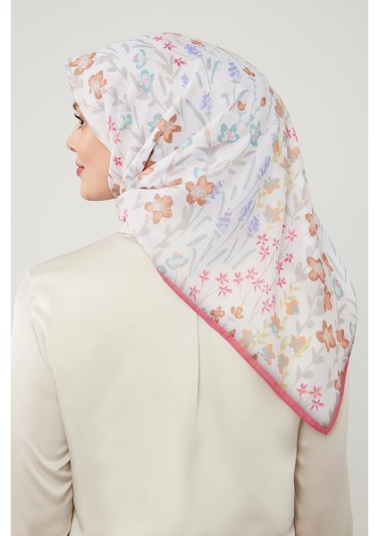 Fuşya Çiçekli Cotton Eşarp modelleri