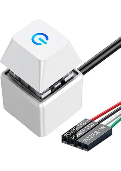 Alfais 5015 Pc LED Işıklı Harici Başlatma Güç Açma Kapama Düğmesi Anakart 1.8m