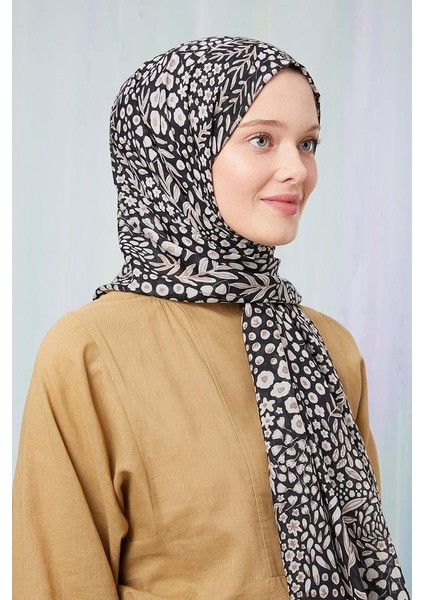 Gece Siyahı Baskılı Desenli Cotton Şal fiyatları