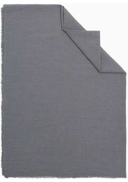 Koyu Gri Maxi Cotton Şal