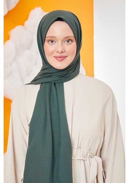 Koyu Zümrüt Yeşili Pamuk Cazz Şal