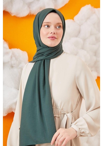 Koyu Zümrüt Yeşili Pamuk Cazz Şal modelleri