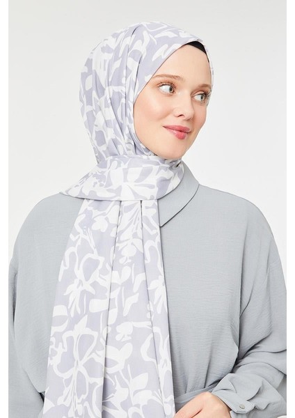 Ekru Yonca Desen Mono Şal modelleri