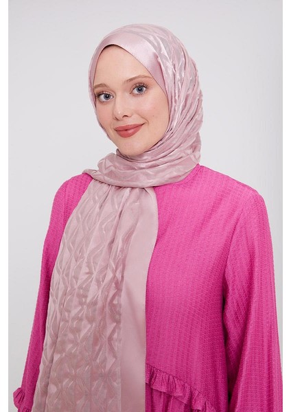 Pembe Üçgen Desen Deluxe Devore Şal fırsatları