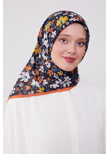 Taba Mine Çiçek Desen Cotton Eşarp
