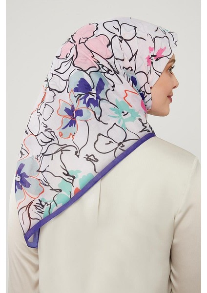 Mor Yonca Desen Soft Cotton Eşarp fiyatları