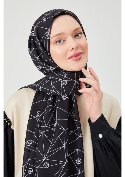 Taş Geometrik Desen Violet Medine İpeği Şal fiyatları