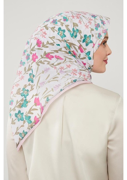 Pudra Çiçekli Cotton Eşarp fiyatları