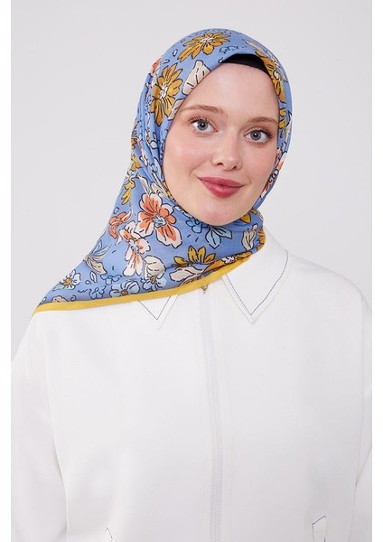 Altın Sarısı Papatya Cotton Eşarp