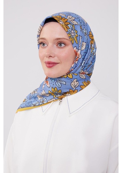 Altın Sarısı Papatya Cotton Eşarp modelleri