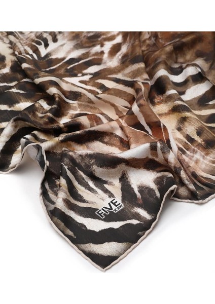 Kahverengi Twill Digital Eşarp fırsatları